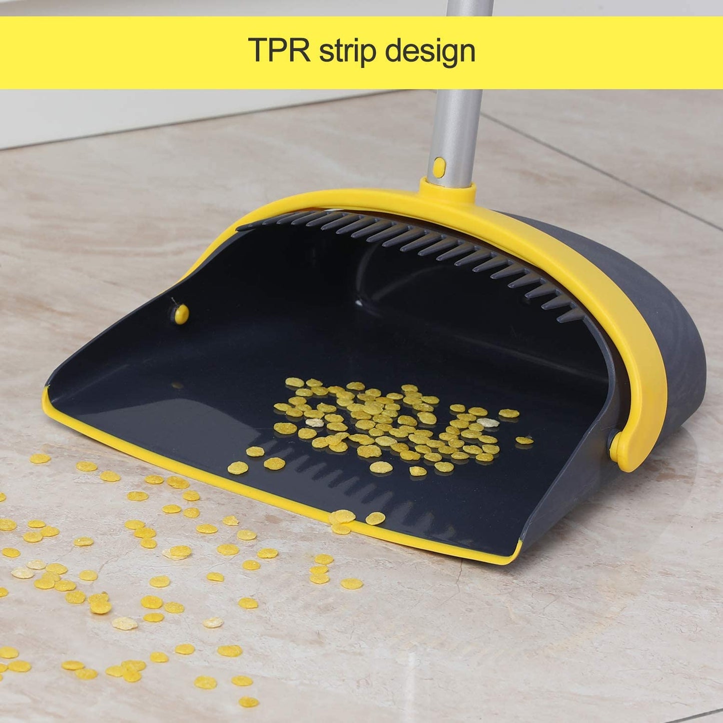 Yocada Floor Pet Hair Rubbish 52" Broom and Dust Pan Set