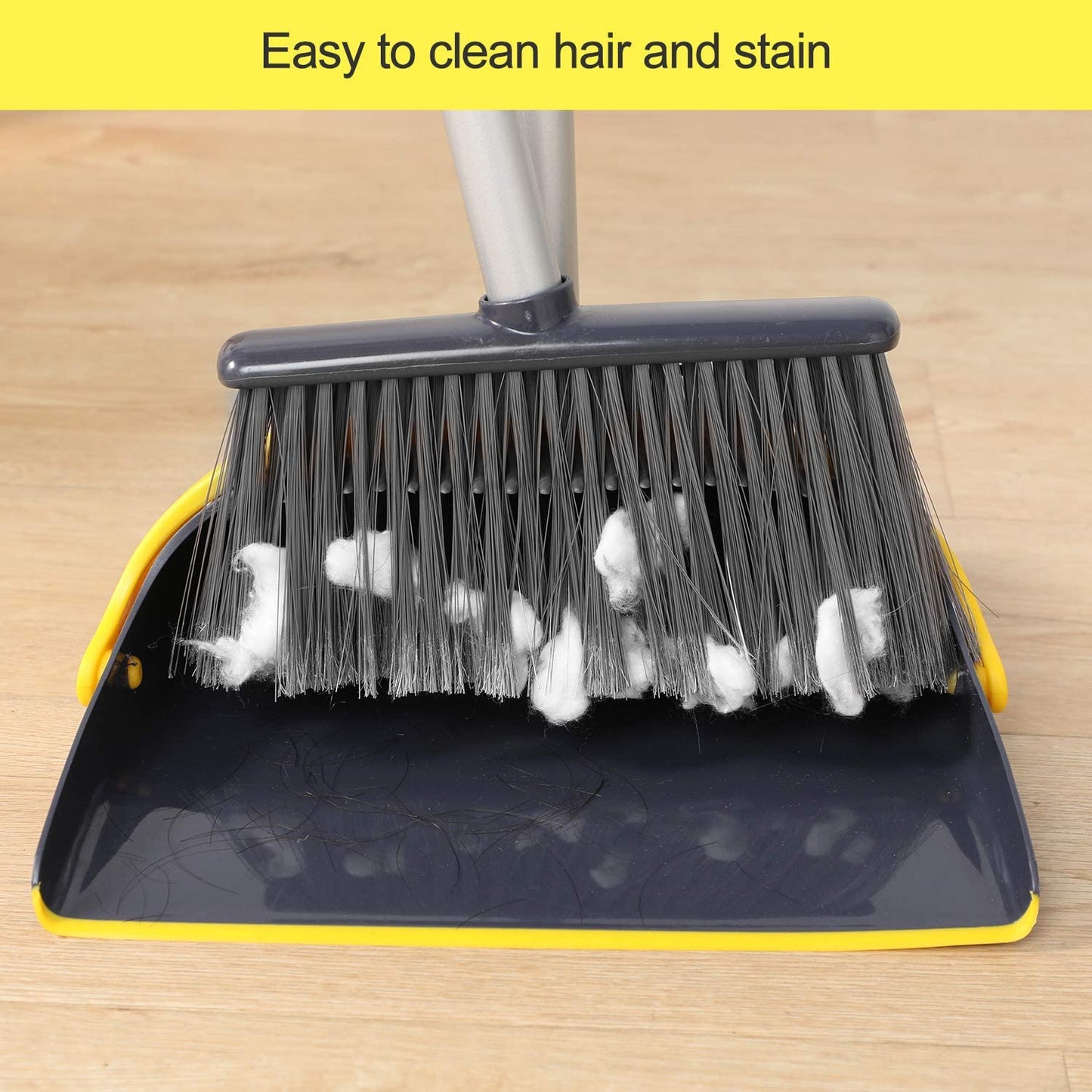 Yocada Floor Pet Hair Rubbish 52" Broom and Dust Pan Set