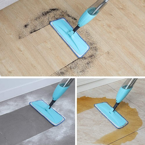 Yocada Microfiber Spray Mop with 2 Washable Mop Pad , 600ml,Blue