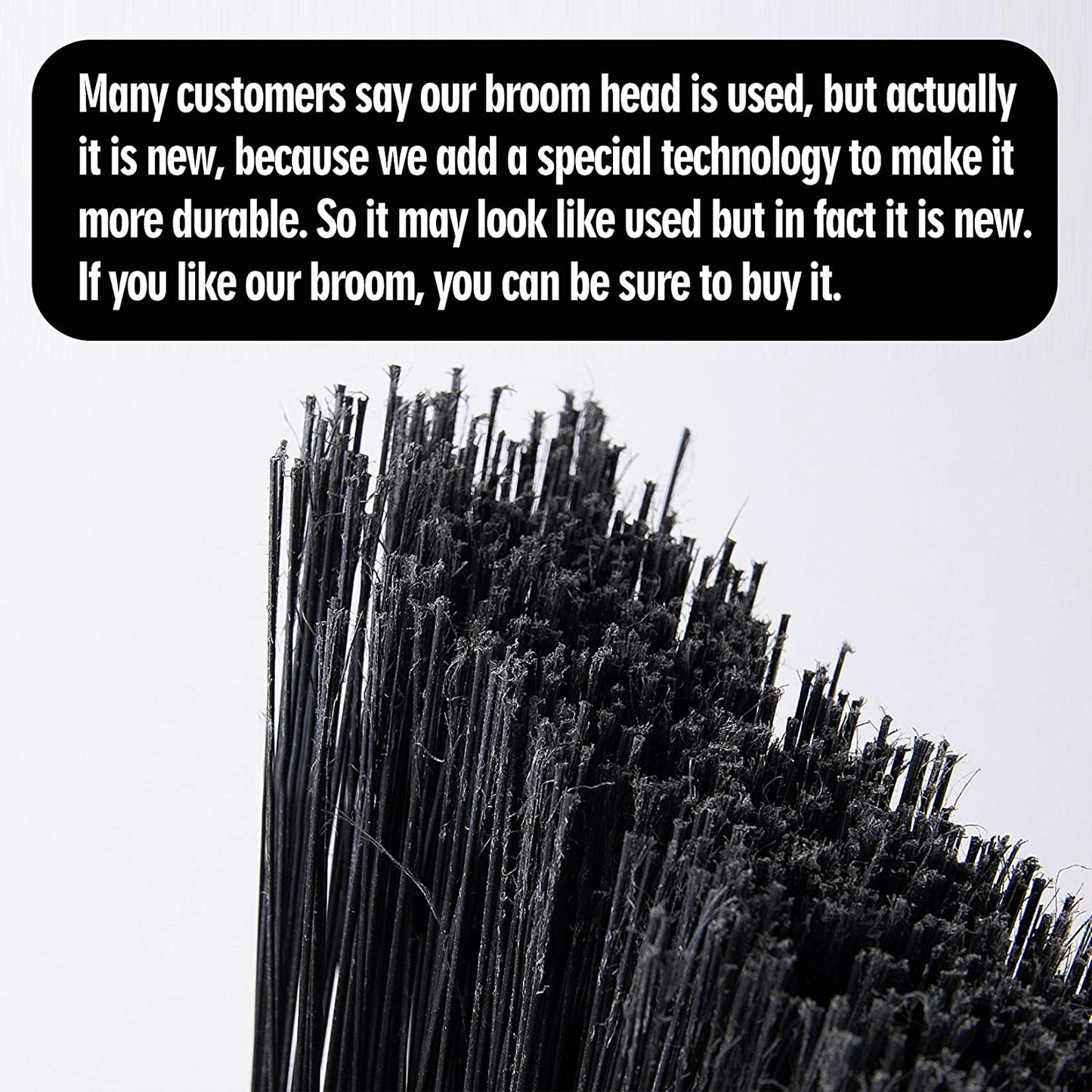Yocada Push Broom Brush 24" Wide 65.3" Long Handle Stiff Bristles Heavy-Duty Outdoor Commercial for Cleaning Bathroom Kitchen Patio Garage Deck Concrete Wood Stone Tile Floor