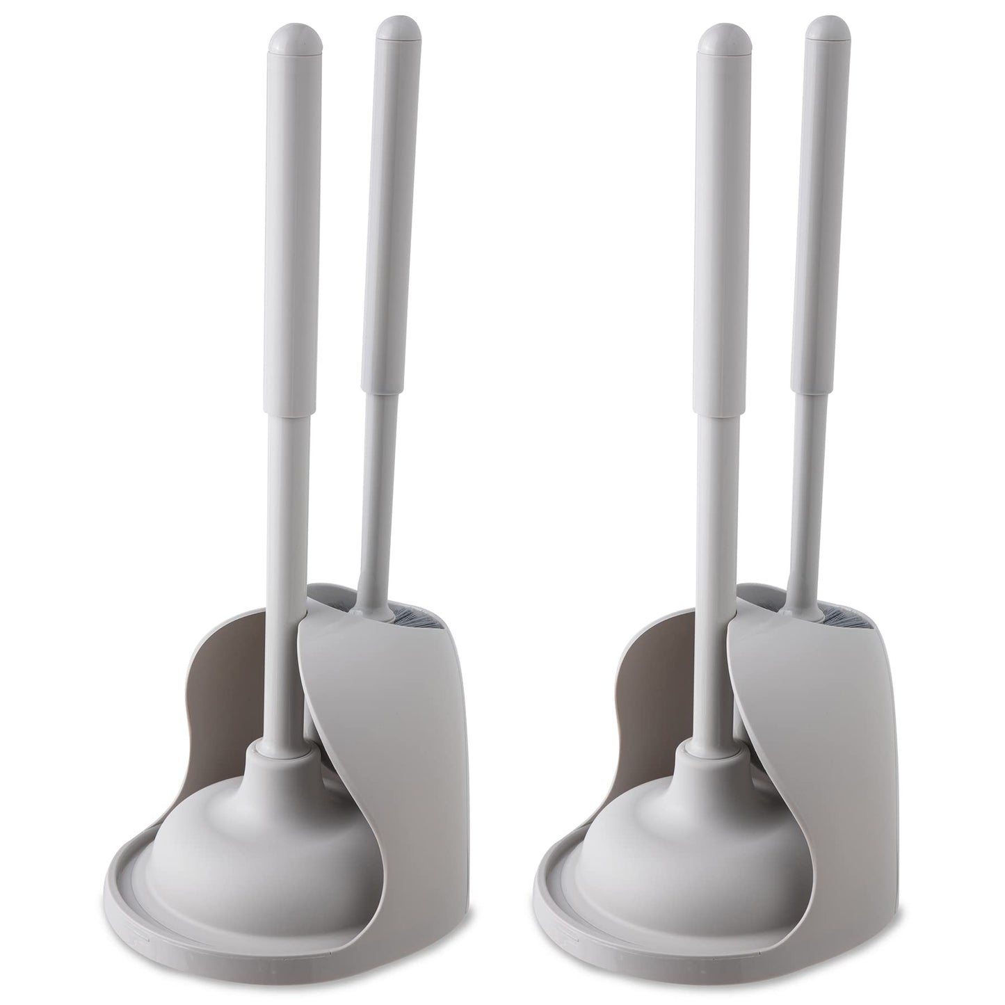 Yocada Toilet Plunger and Brush Set 2 in 1 Toilet Bowl Brush and Plunger Combo with Holder for Bathroom Cleaning Tool