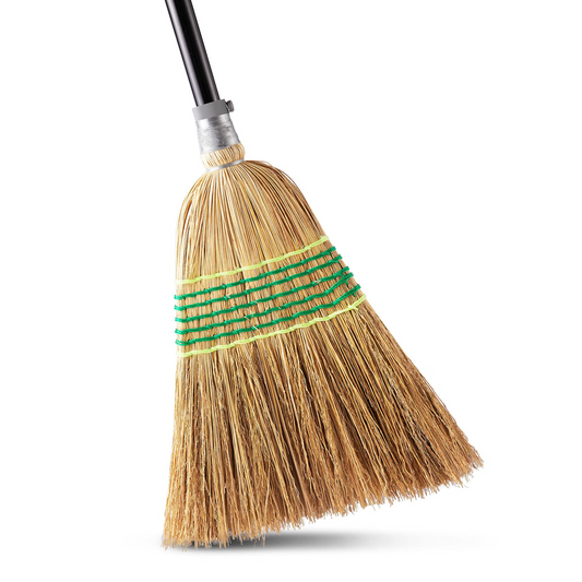 Yocada Heavy-Duty Broom Corn Broom Outdoor Commercial Indoor