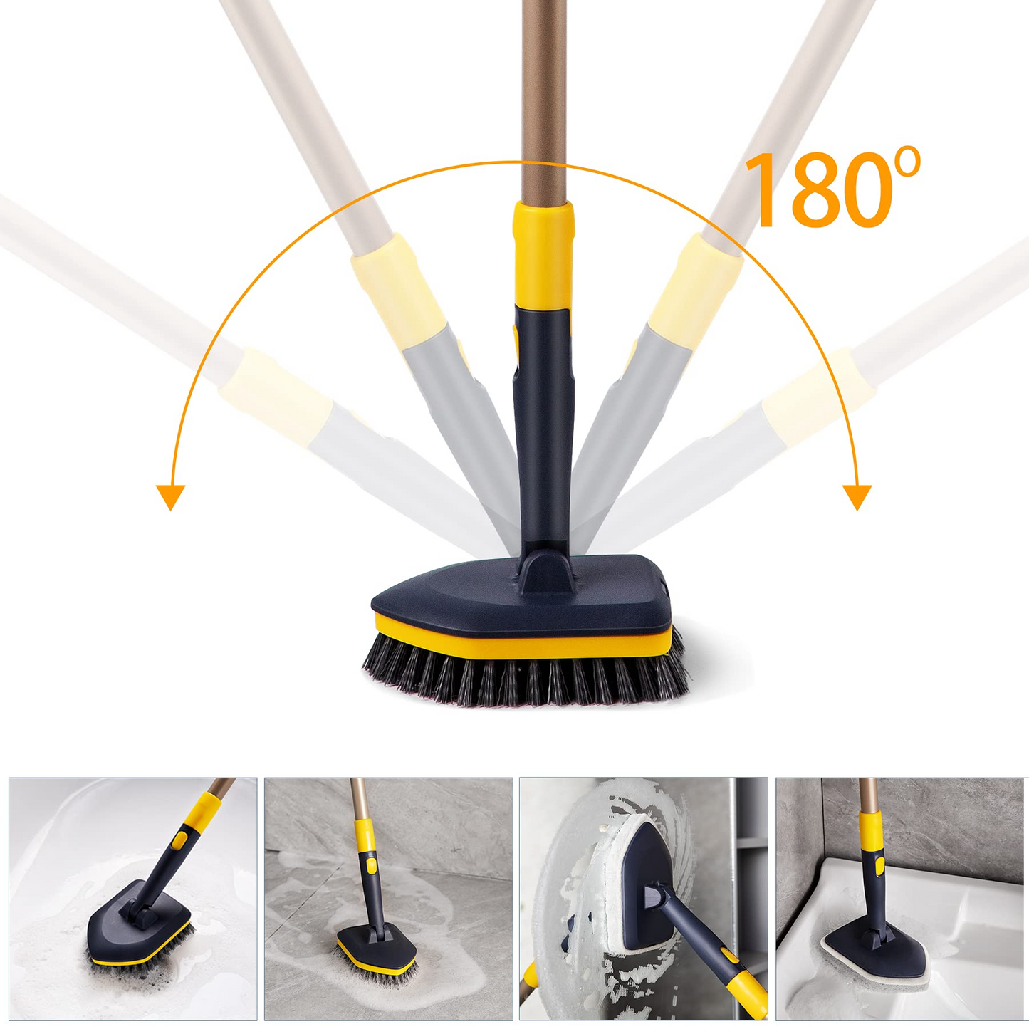 Yocada Tub Tile Cleaning Brush 2 in 1 Cleaning Brush