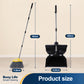 Yocada Commercial Wheeled Dustpan with Windproof Cover Heavy-Duty Large Capacity for Indoor&Outdoor,Black