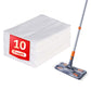 Yocada Sweeper Mops for Floor Cleaning, Disposable Dust Mop with 10 Dry Cloths, Dust Mops for Hardwood Kitchen Bathroom Pet Hair,Orange