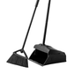 Yocada Broom and Dustpan Combo Set with 59.8" Long Handle for Home Commercial Outdoor Indoor Floor Cleaning, Black