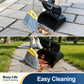 Yocada Commercial Wheeled Dustpan with Windproof Cover Heavy-Duty Large Capacity for Indoor&Outdoor,Black