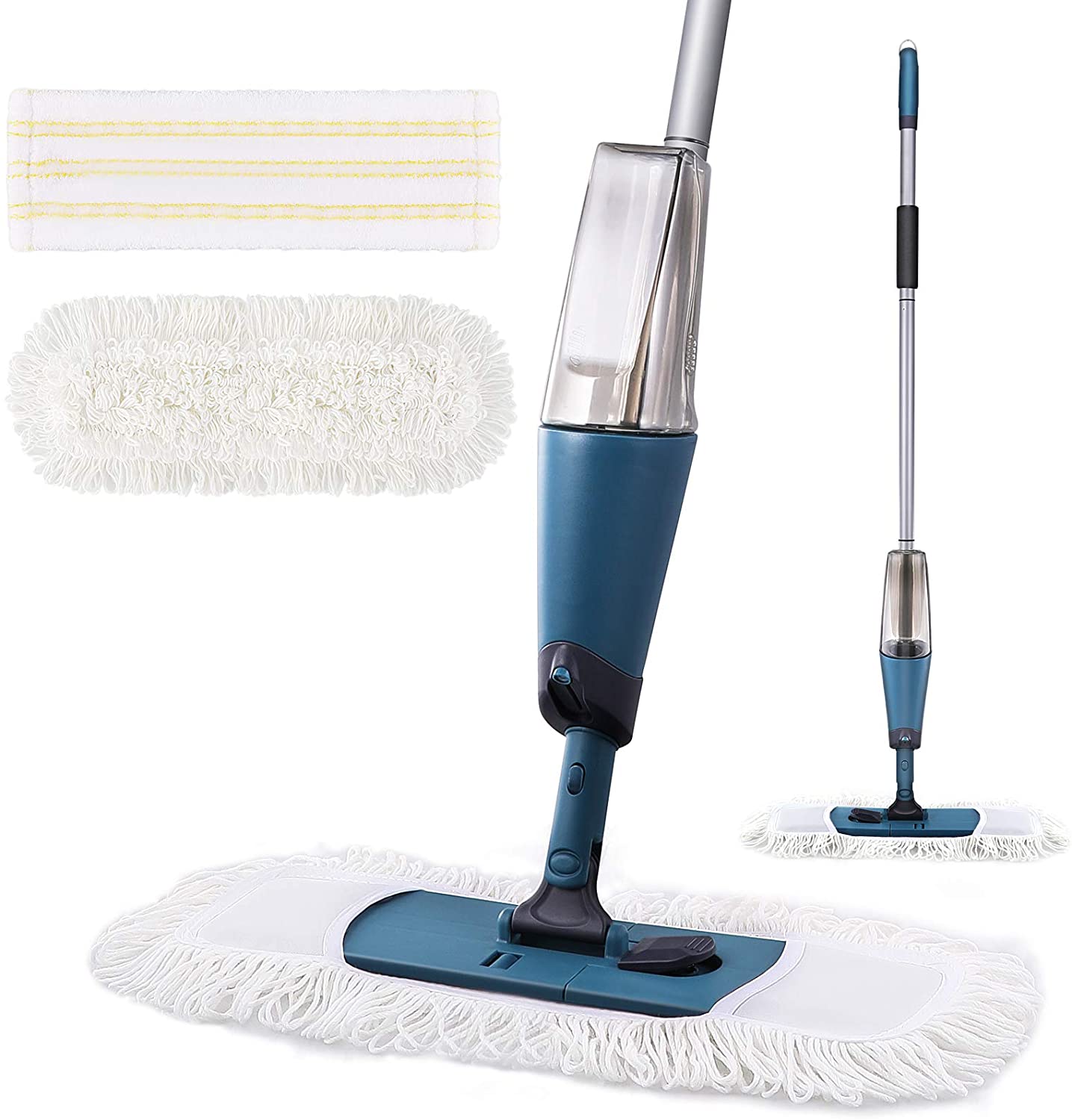 Yocada Spray Mop with Long Handle for Hardwood Ceramic Tile Laminate Floor Cleaning Total 2 Mop Pads