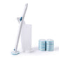 Yocada Disposable Toilet Brush Holder Set with 15 Refills Wall Mounted for Bathroom Sink Bathtub