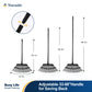Yocada 25 Tines Steel Leaf Rake for Lawns,88"Long,Adjustable Stainless Steel Handle with Non-Slip Comfort Handle