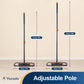 Yocada Dust Mop with Adjustable Handle with 3 Different Microfiber Mop Pads for Floor Cleaning, Orange