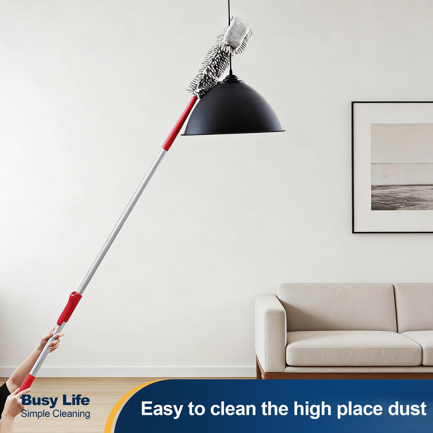 Yocada 69" Extendable Bendable Duster - Microfiber Chenille Cleaning Tool for High Ceilings, Furniture & Car