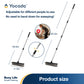 Yocada Heavy-Duty Wire Scrub Broom - Telescopic Handle Up to 65.2 Inches, Stiff Metal Bristles for Outdoor
