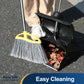 Yocada Commercial Wheeled Dustpan with Windproof Cover Heavy-Duty Large Capacity for Indoor&Outdoor,Black
