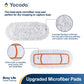 Yocada 3-Pack Microfiber Replacement Mop Pads,Dual Dry-Wet Cleaning for Wood/Tile/Marble, Washable
