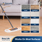 Yocada Mops for Floor Cleaning with 2 Different Washable Mop Pads and Extendable 55” Long Handle, Multifunction Dust Mop,Orange