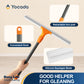 Yocada Adjustable Silicone Squeegee, 60.4" Extendable Handle, Streak-Free Floor/Window Cleaning Tool for Home,Car