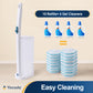 Yocada Disposable Toilet Brush Holder Set with 15 Refills Wall Mounted for Bathroom Sink Bathtub