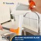Yocada Adjustable Silicone Squeegee, 60.4" Extendable Handle, Streak-Free Floor/Window Cleaning Tool for Home,Car