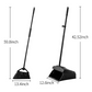 Yocada Broom and Dustpan Combo Set with 59.8" Long Handle for Home Commercial Outdoor Indoor Floor Cleaning, Black