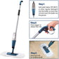 Yocada Spray Mop with Long Handle for Hardwood Ceramic Tile Laminate Floor Cleaning Total 2 Mop Pads