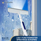 2-in-1 Spray Window Squeegee with 51.2" Extension Pole, Built-in Water Tank, Multi-Use Squeegee for Home Shower Car Windshield