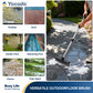 Yocada Heavy-Duty Wire Scrub Broom - Telescopic Handle Up to 65.2 Inches, Stiff Metal Bristles for Outdoor