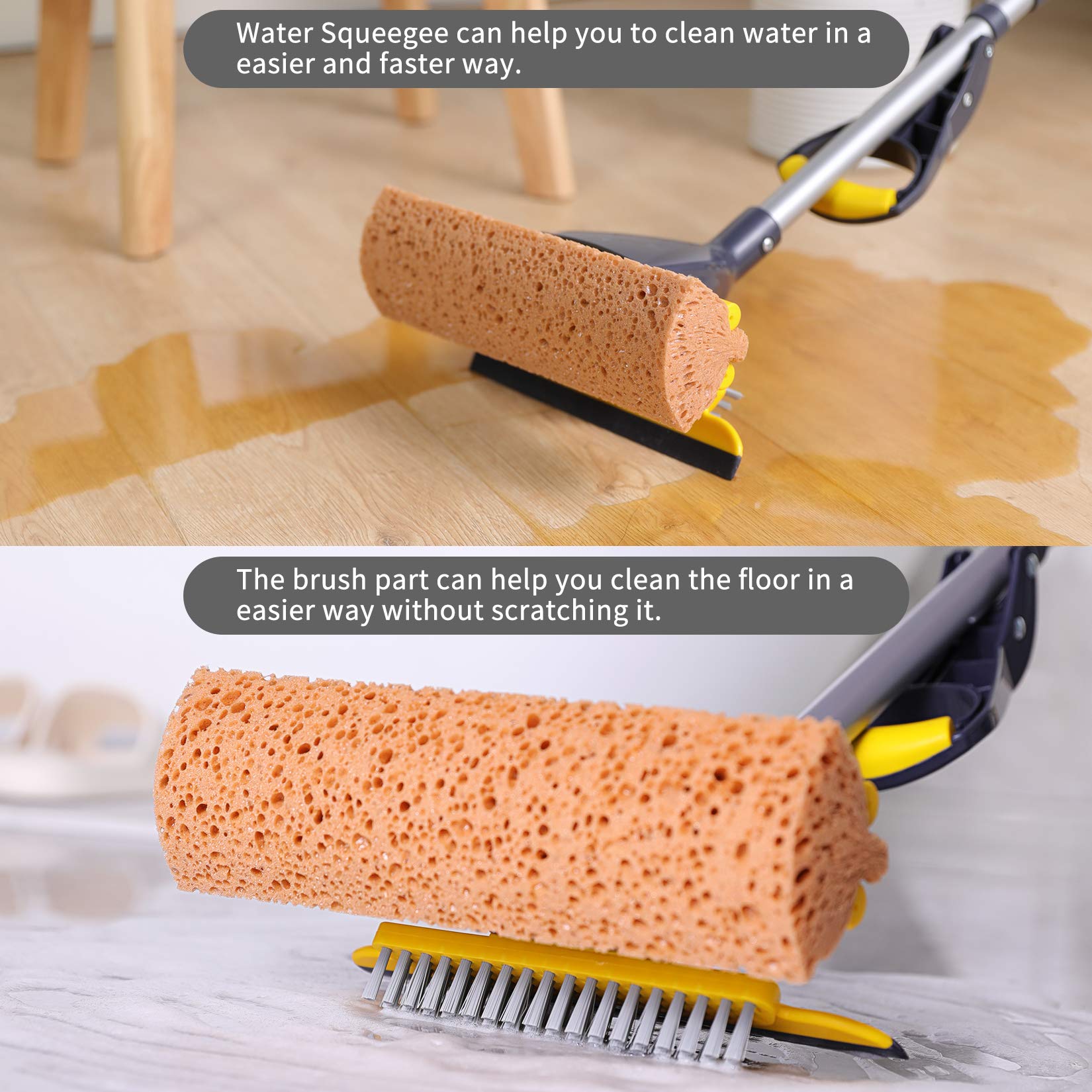 Yocada Sponge Mop Home Commercial Use Tile Floor Bathroom Garage Clean –  YOCADA