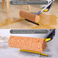 Yocada Sponge Mop Home Commercial Use Tile Floor Bathroom Garage Cleaning with Total 4 Sponge Heads Squeegee and Extendable Telescopic Long Handle 42.5-52 Inches Easily Dry Wringing