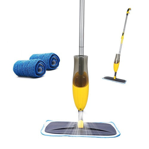 Yocada Microfiber Spray Mop with 2 Washable Mop Pad ， 600ml，yellow