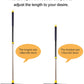 Yocada Floor Squeegee Scrubber 54in Long Adjustable Telescopic Pole Heavy Duty Household Broom