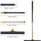 Yocada Floor Squeegee Scrubber 54in Long Adjustable Telescopic Pole Heavy Duty Household Broom