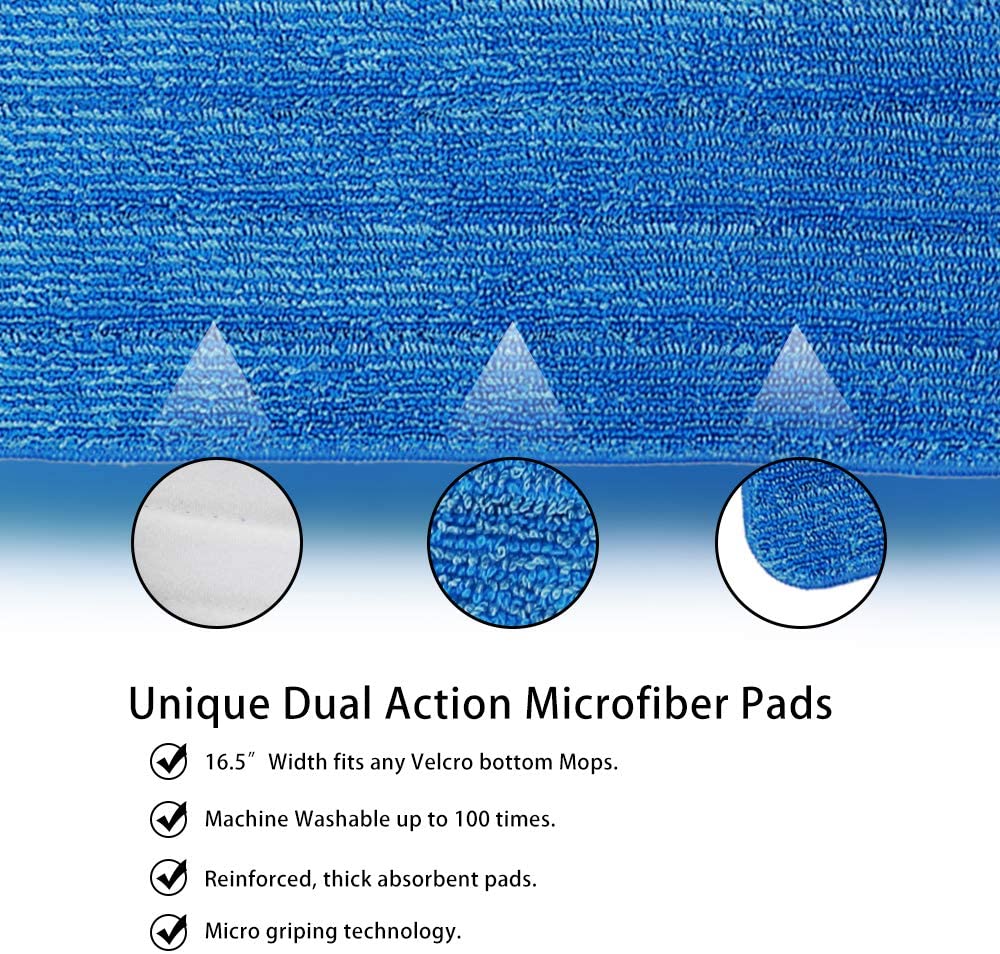 Yocada Microfiber Spray Mop with 2 Washable Mop Pad ， 600ml，Blue