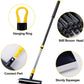 Yocada Floor Scrub Brush 55.9" Telescopic Handle 2 in 1 Scrape brush Stiff Bristle Shower Scrubbe