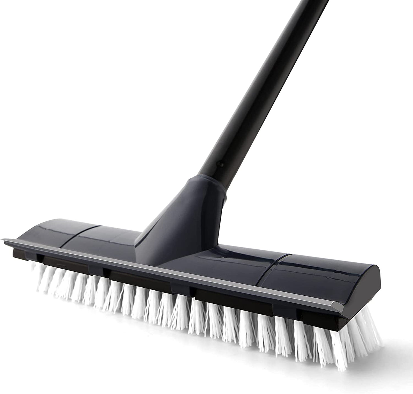 Yocada Floor Scrub Brush 50" Handle 2 in 1 Scrape Brush Stiff Bristle Shower Scrubber