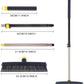 Yocada Push Broom Brush Hard Bristle Broom Head Telescopic Heavy Duty Outdoor Commercial Cleaning Bathroom Kitchen Patio Garage Deck Concrete Wood Stone Tile Flooring