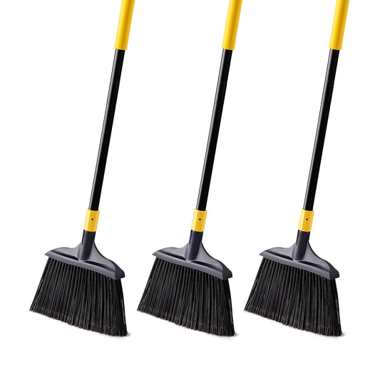 Yocada Heavy-Duty Broom Outdoor Indoor Commercial 3 PCS Perfect