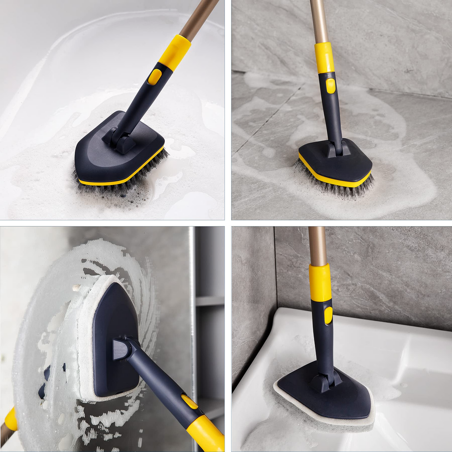 Yocada Tub Tile Cleaning Brush 2 in 1 Cleaning Brush